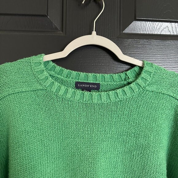 L.L. Bean Green Knit Sweater - Picture 3 of 3
